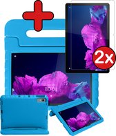 Lenovo Tab P11 Hoes Kinder Hoesje Kids Case Met 2x Screenprotector Glas - Lenovo Tab P11 Hoes Kindvriendelijk (11 inch) - Licht Blauw
