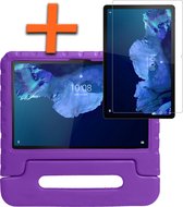 Lenovo Tab P11 Hoes Kindvriendelijke Hoesje Kids Case Met Screenprotector - Lenovo Tab P11 Cover - Paars