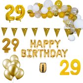 29 jaar Verjaardag Versiering Pakket Goud XL