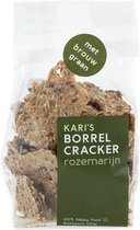 2 Pakjes Kari's Crackers- Biologische rozemarijn- Borrel Cracker- Knekkebrød