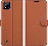 Realme C11 (2020) Hoesje - Mobigear - Classic Serie - Kunstlederen Bookcase - Bruin - Hoesje Geschikt Voor Realme C11 (2020)