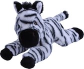 Zebra knuffel dier - Eco-kins - 30 cm - pluchen - knuffeldier