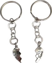 Cadeau Amitié Forte Porte-clés "Meilleure Amie" - Cadeau Amitié - Acier Inoxydable Or Rose - 3x3cm Cadeau Copine Amitie