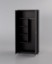 Draaideurkast Schoonmaakkasten Werkkast 180 x 80 Zwart Metalen kast , draaideurkast, kantoorkast, garage kast