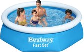 Bestway - Fast Set - Opblaasbaar zwembad - PVC - 244x61 cm - Rond