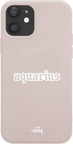 xoxo Wildhearts case voor iPhone 12 - Aquarius (Waterman) Beige - iPhone Zodiac Case