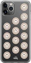 xoxo Wildhearts case voor iPhone 12 Pro - Smiley Double Nude - xoxo Wildhearts Transparant Case