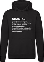 Chantal Sweater | jarig | Verjaardag | Unisex | Trui | Hoodie | Capuchon | Zwart