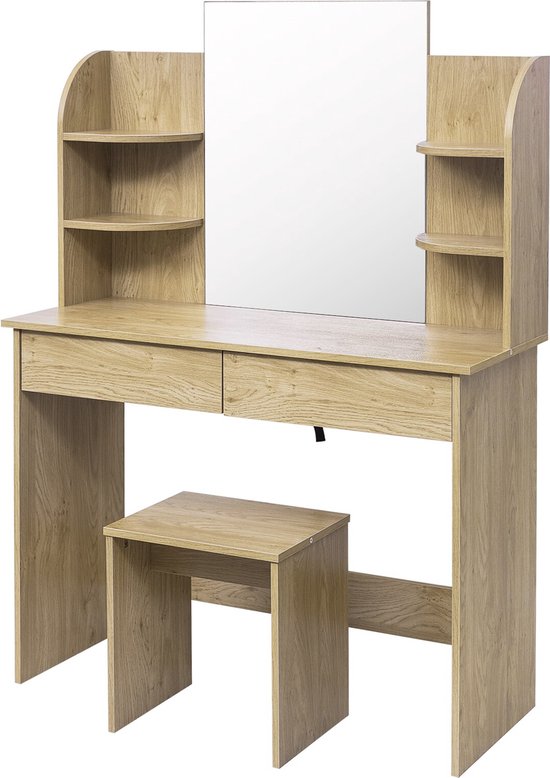 Houten kaptafel met spiegel kopen? Make up tafel
