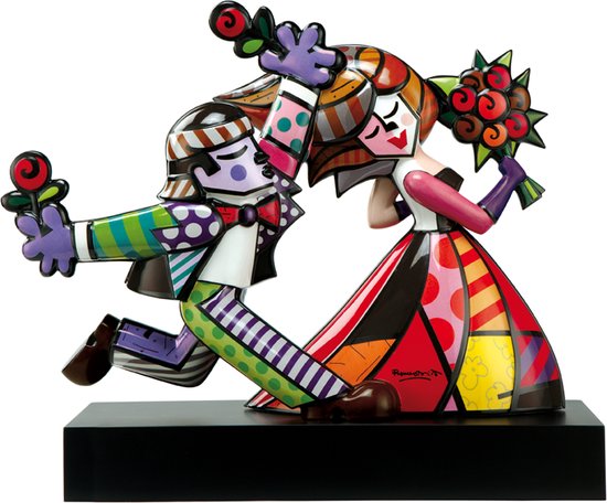 Goebel - Romero Britto | Decoratief beeld / figuur Follow Me 47 | Porselein - Pop Art - 47cm - Limited Edition