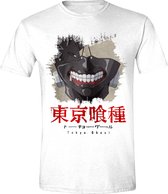 Tokyo Ghoul - Scraped Mask - T-Shirt - Wit - Maat S