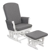 QUAX - Gliding Chair - Wit - Kussens Linen Grey