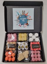 Oud Hollands Snoep Pakket | Box met 9 verschillende populaire ouderwets lekkere snoepsoorten en Mystery Card 'Groeten Uit...' met geheime boodschap | Verrassingsbox | Snoepbox