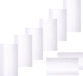 8x rollen glitter tule decoratie stof wit 15 cm breed x 9 meter lang - Glitterstof voor oa bruiloften/communie