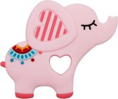 Biberoia® Bijtring - Olifant - Baby - Koelbijtring - Bijtring - Bijtspeelgoed - Baby speelgoed - Badspeelgoed - Cadeau - Roze