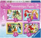 Disney Princess vier puzzels (12+16+20+24st.)