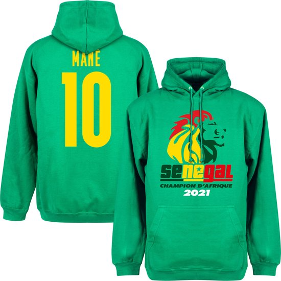 Senegal Mané 10 Afrika Cup 2021 Winnaars Hoodie - Groen - S