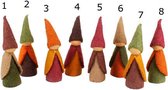 Vilten poppetje aardetinten 15cm - NR 1