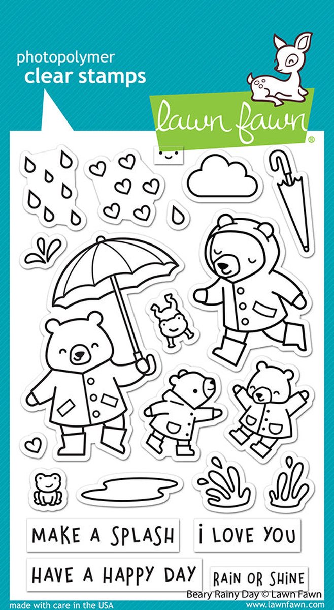 Beary Rainy Day Clear Stamps (LF2774)