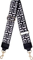 Schouderband - Tassenriem -Tashengsel - Schouderriem - Bag Strap - Verstelbaar - Zwart- Aztec
