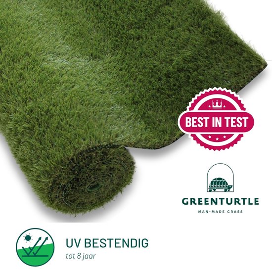 Green Turtle Premium Kunstgras - Grastapijt - 100x400cm - 26mm - CENTRAL PARK/STANLEY PARK - Artificieel Gras - Grastapijt voor buiten en binnen -...