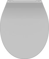 SCHÜTTE WC-Bril 82702 SLIM GREY - Duroplast - Super Dun - Soft Close - Afklikbaar - RVS-Scharnieren - Gelakt - Grijs