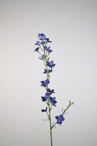 Kunstbloem Delphinium - topkwaliteit decoratie - Blauw - zijden tak - 87 cm hoog