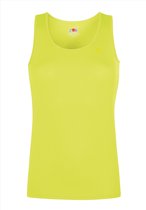 Set 2 stuks Helder geel Tanktop / sportshirt Fruit of the Loom Lady-Fit Performance Vest maat XL