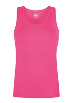 Set 2 stuks Fuchsia Roze Tanktop / sportshirt Fruit of the Loom Lady-Fit Performance Vest maat XL