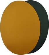 Placemat Kunstleer RODY - Dubbelzijdig Geel / Groen - Ovaal - 33 x 45 cm - Set Van 2