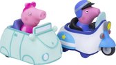Peppa Pig mini buggies / kleine auto, set van 2 figuurtjes in voertuig