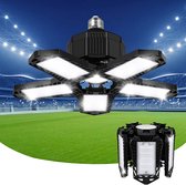 80W LED Garage Lights, E26/E27 Vervormbare Lamp, 8000LM met 5 Verstelbaar Paneel Garage Licht 6500K voor Magazijn, Werkplaats, Kelder, Gym, Keuken