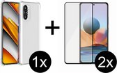 Xiaomi Mi 11i hoesje shock proof case transparant - Full Cover - 2x Xiaomi Mi 11i Screen Protector