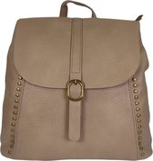 Rugzak met 2 ritsen en flap Flora & Co beige taupe