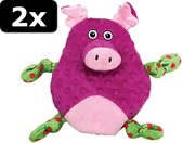 2x # POLKA CRINKLES PIG 23X27X3CM