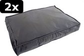 2x # HONDENLOUNGE VELVET GRIJS 80X55CM