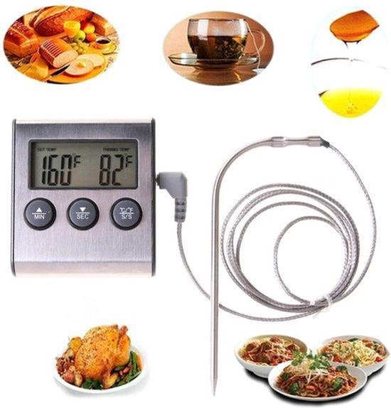 *** Digitale Keukenthermometer - Vleesthermometer- Braad Thermometer/timer -...