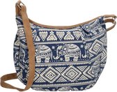 Beagles Olifant India Omhang Schoudertas Canvas Tas Olifantjes