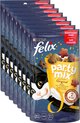 Felix Party Mix Original - Kattensnacks - Kip Kalkoen & Lever - 8 x 60 g