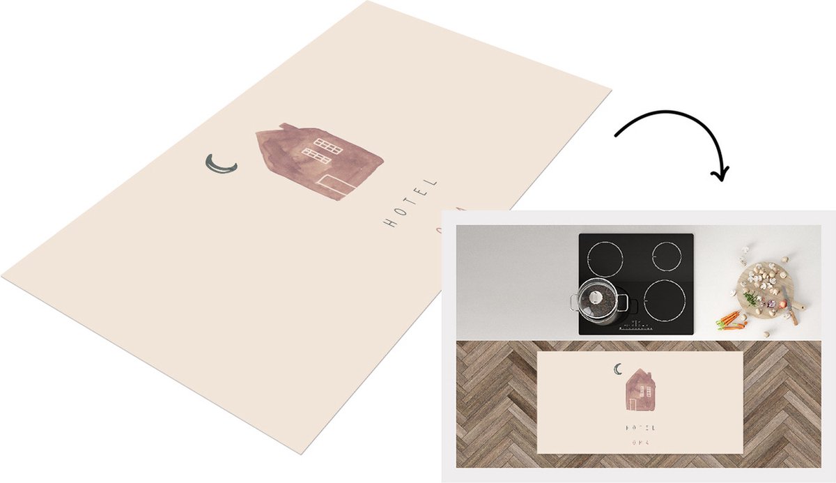 KitchenYeah Keukenloper - Loper keuken - Spreuken - Quotes Hotel Oma - Grootmoeder - Moederdag cadeautje - Oma - 120x60 cm - Keukenloper vinyl Multicolor