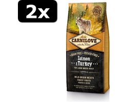 2x CARNILOVE SALM/TURK ADULT L/B 12KG
