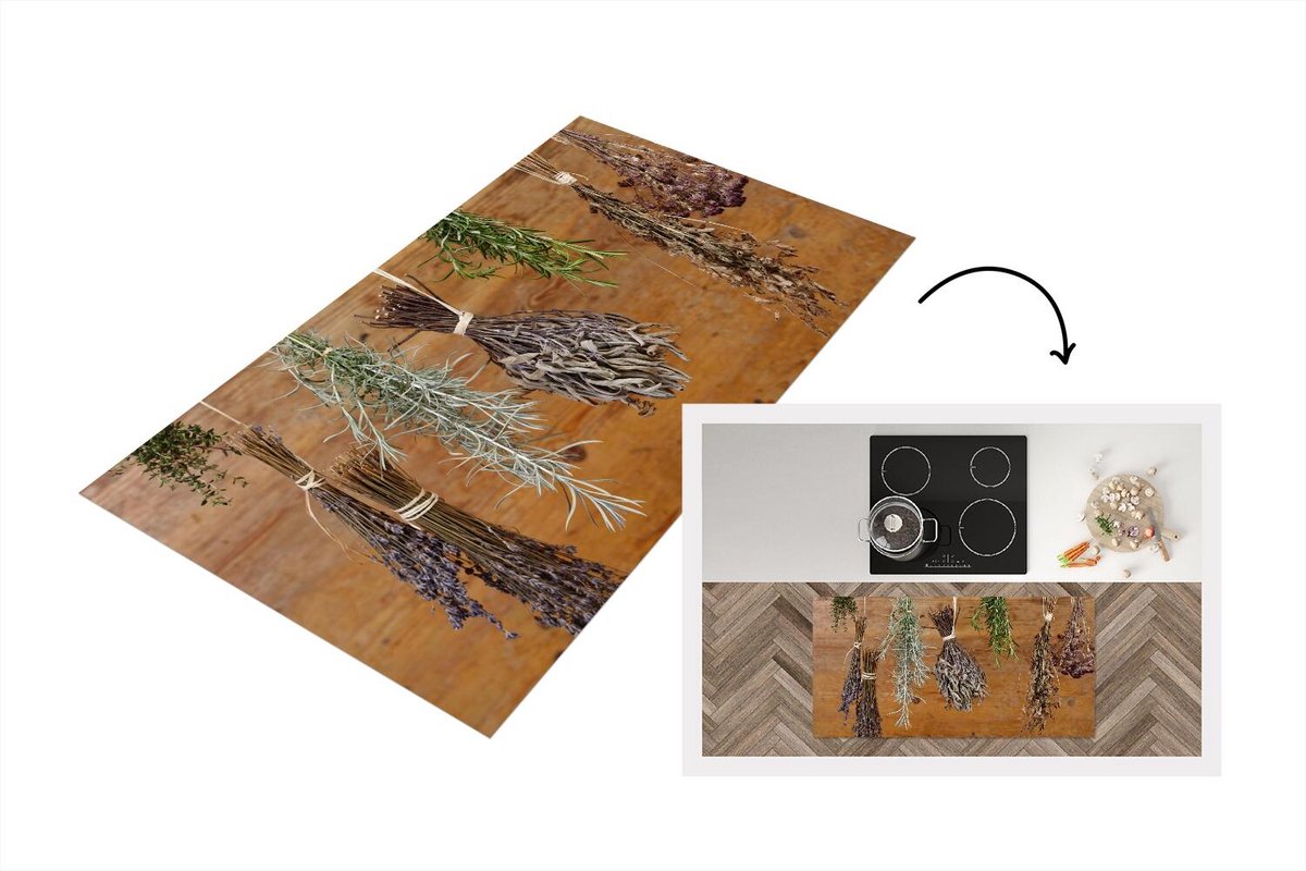 KitchenYeah Keukenloper - Loper keuken - Gedroogde kruiden - Keukenloper vinyl multicolor, foto 2