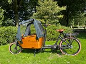 Vogue Carry 2 bakfiets regentent model Mila Grijze bakfietshoes