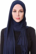 Donker Bluauw Soft Chiffon Hijab -Hoofddoeken -Dames-Moslim