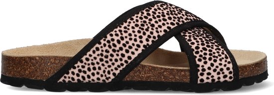 Braqeez 422422-570 Meisjes Slippers - Roze/Print - Imitatieleer - Geen Sluiting