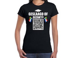QR code shirt geslaagd of gezakt dames zwart - geslaagd - Afgestudeerd kleding / outfit S