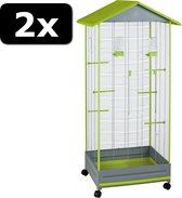 2x VT VOLIERE 430 GRIJS/GROEN 167CM