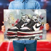 Air Jordan 1 Union LA black toe print (50x70cm)