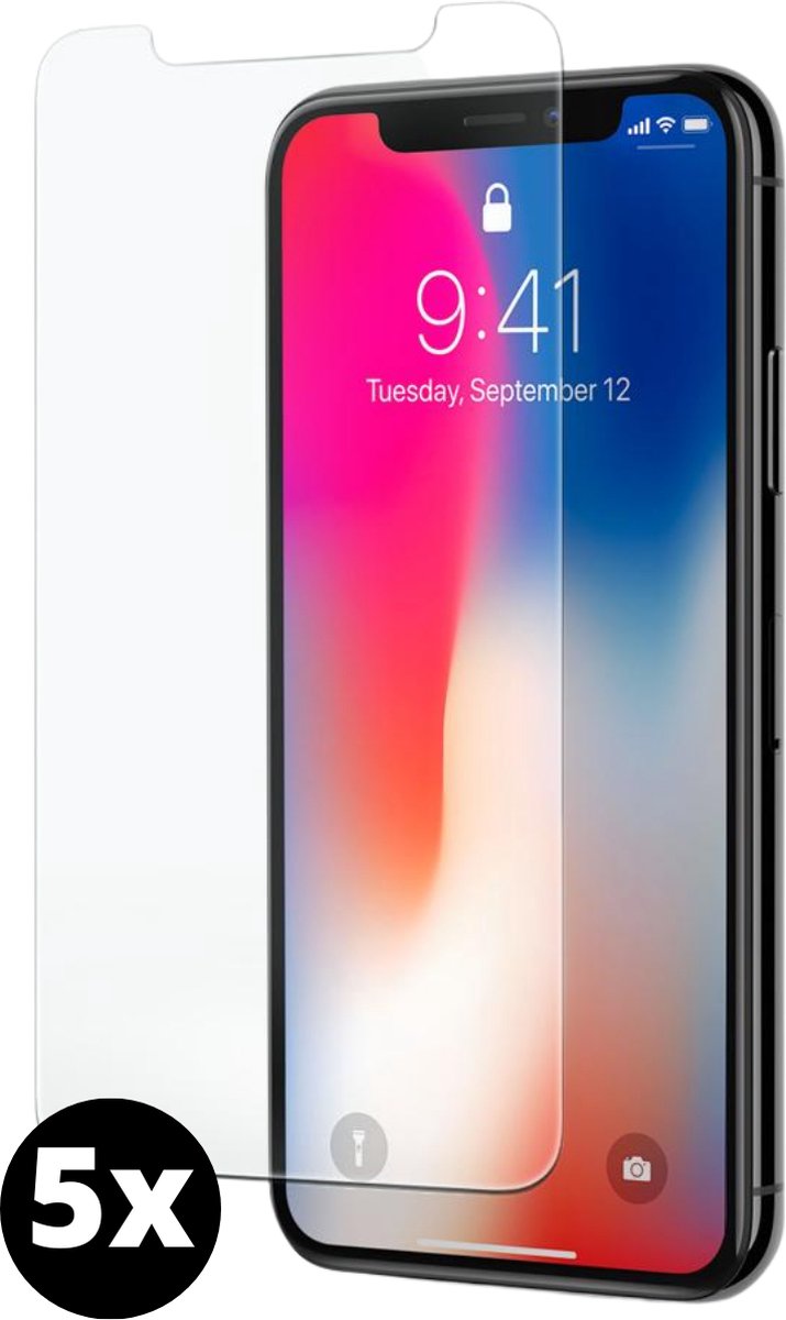 Fooniq Screenprotector Transparant 5x - Geschikt Voor Apple iPhone X/XS/11 Pro