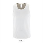 Set 2 stuks Witte Tanktop / sportshirt Sol's maat L